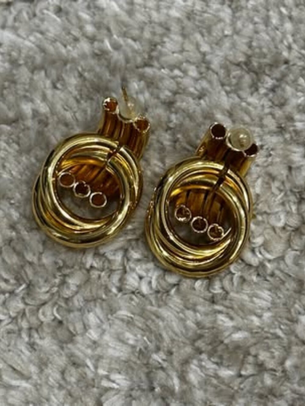 Gold-Tone Knot Stud Earrings